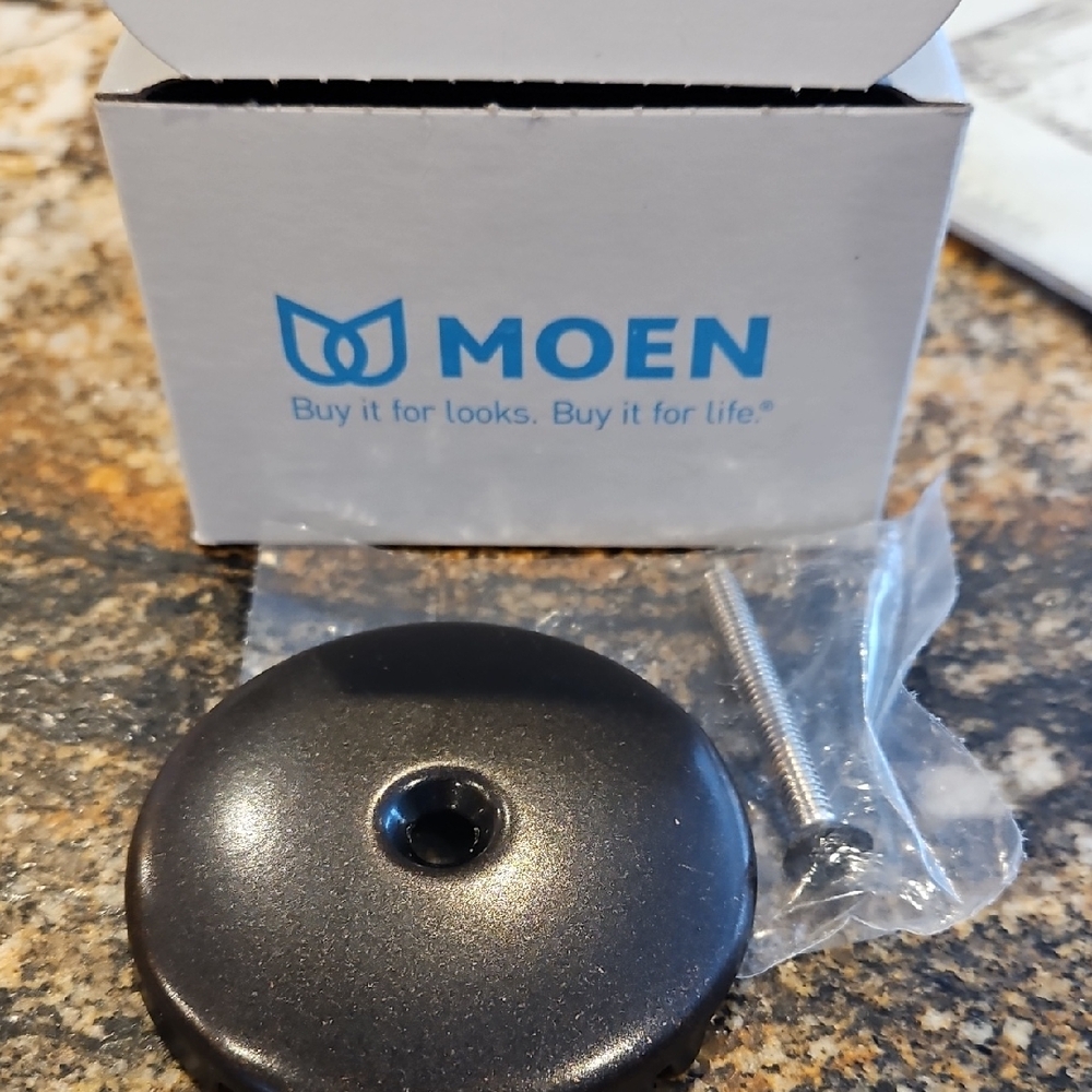 Moen Matte Black Drain Cover with Screw